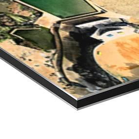 Papier d'art sur une plaque d'aluminium